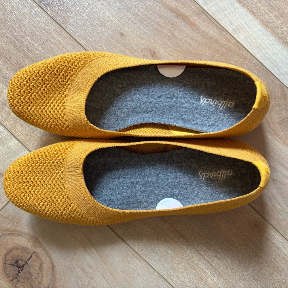 allbirds Women's Yellow Knit Flats